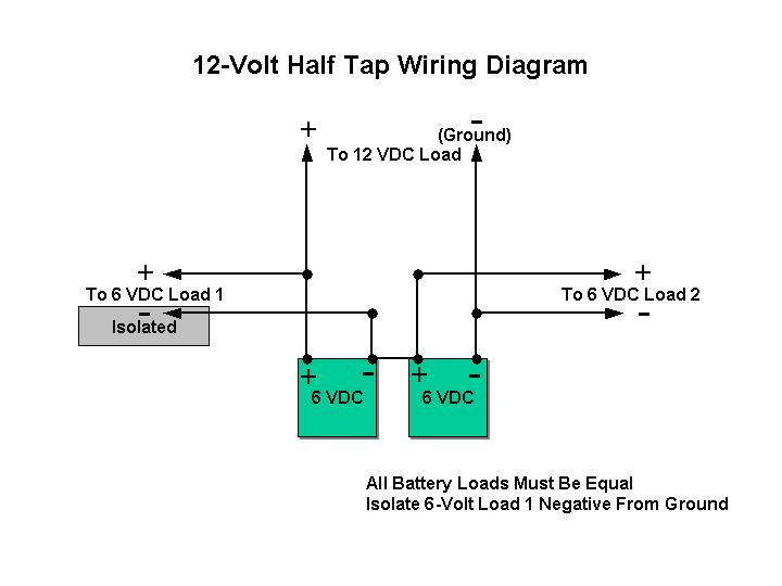 12 VDC Half Tap Wiring Diagram